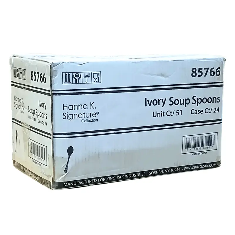 Wholesale Ivory Heavyweight Plastic Soup Spoons – 1224 Per Case 1