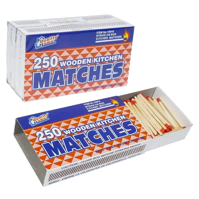 Wholesale Kitchen-Safe Wooden Matchsticks – Bulk Pack Of 500 Safety Matches 1