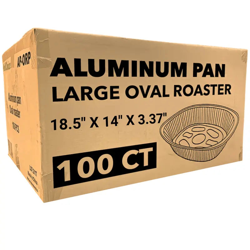 Wholesale Large Oval Aluminum Turkey Roaster Pans – Disposable, 100 Per Case 1