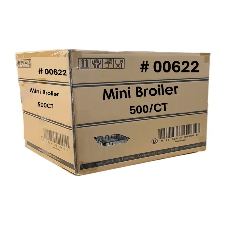 Wholesale Mini Broiler Baking Pans – 6.5" X 8.75" X 1", Aluminum, 500 Per Case 1