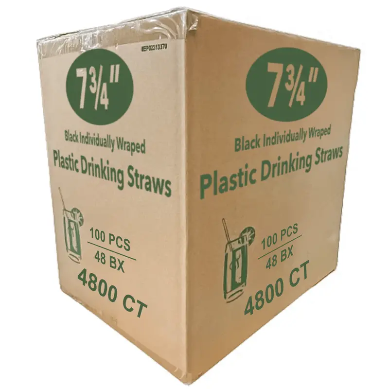 Wholesale Multi-Color Individually Wrapped Beverage Straws – 7.75 Inches – 4800 Per Case 1