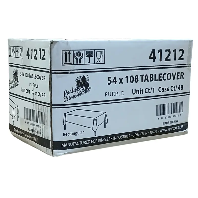 Wholesale Purple Disposable Rectangular Table Cover – 54" X 108" (48 Per Case) 1