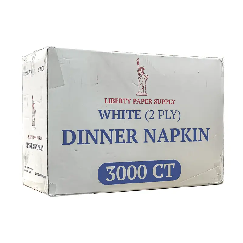 Wholesale White 2-Ply Dinner Napkins – 3,000 Per Case 1