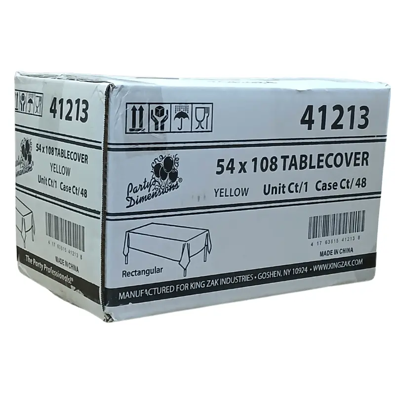 Wholesale Yellow Disposable Rectangular Table Cover – 54" X 108" (48 Per Case) 1