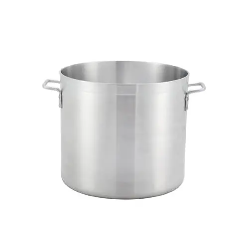 Winco Alst-32 32-Quart Aluminum Stock Pot — Balanced Size For High-Volume Kitchens 1