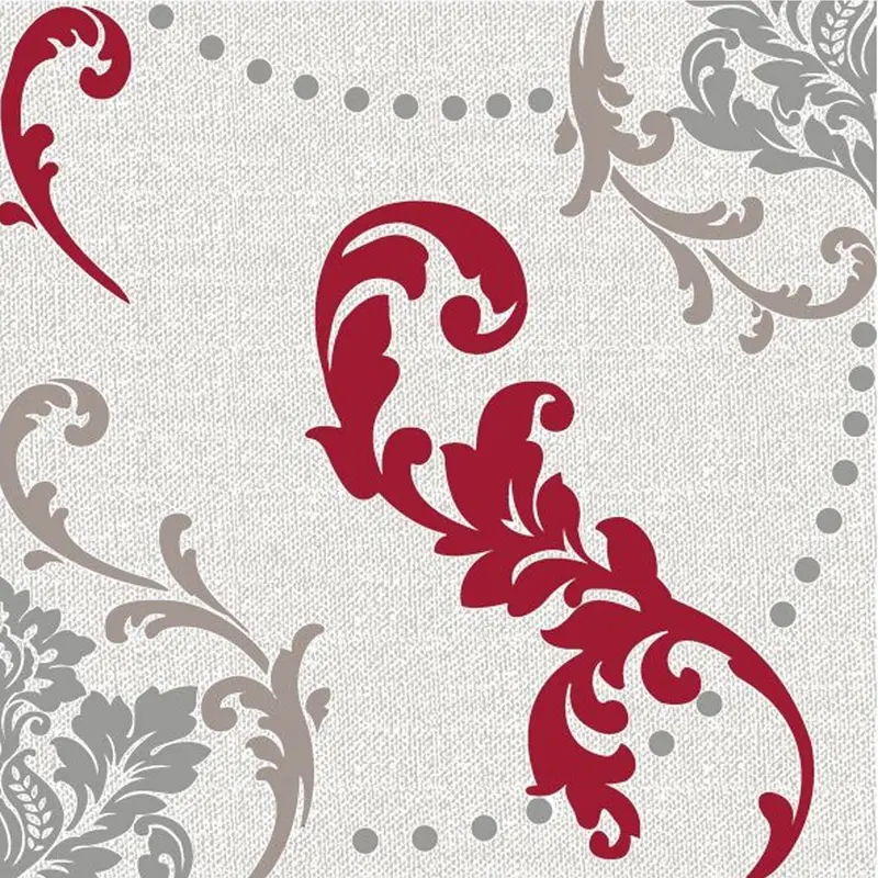 Wine-Colored Fleur-De-Lis Disposable Lunch Napkins – 20 Count 1