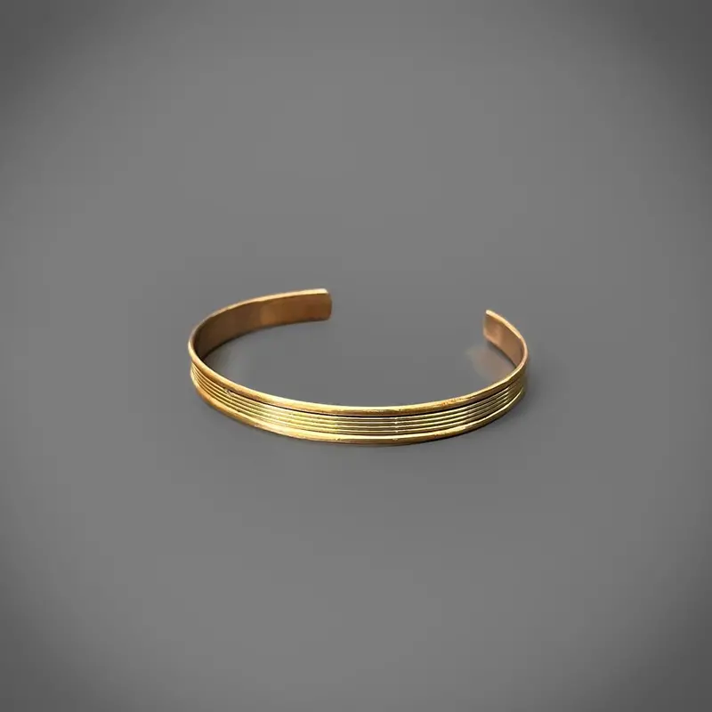 Wire-Wrapped Copper And Brass Cuff 1