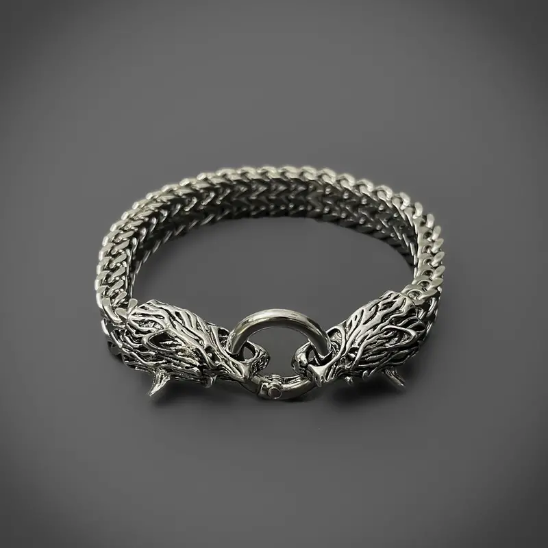 Wolves Of Odin Leather Bracelet 1