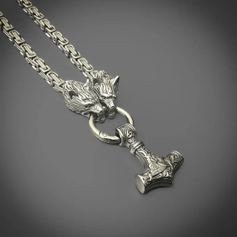 Wolves Of Odin Necklace – Handcrafted Norse Pendant 1