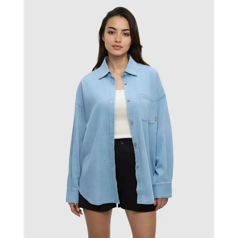 Women'S Denim West End Long-Sleeve Shirt – Tentree 1