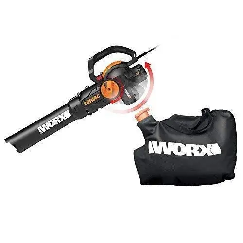 Worx Wg512 Trivac 2.0 12-Amp 3-In-1 Vacuum, Blower & Mulcher – Black/Orange 1
