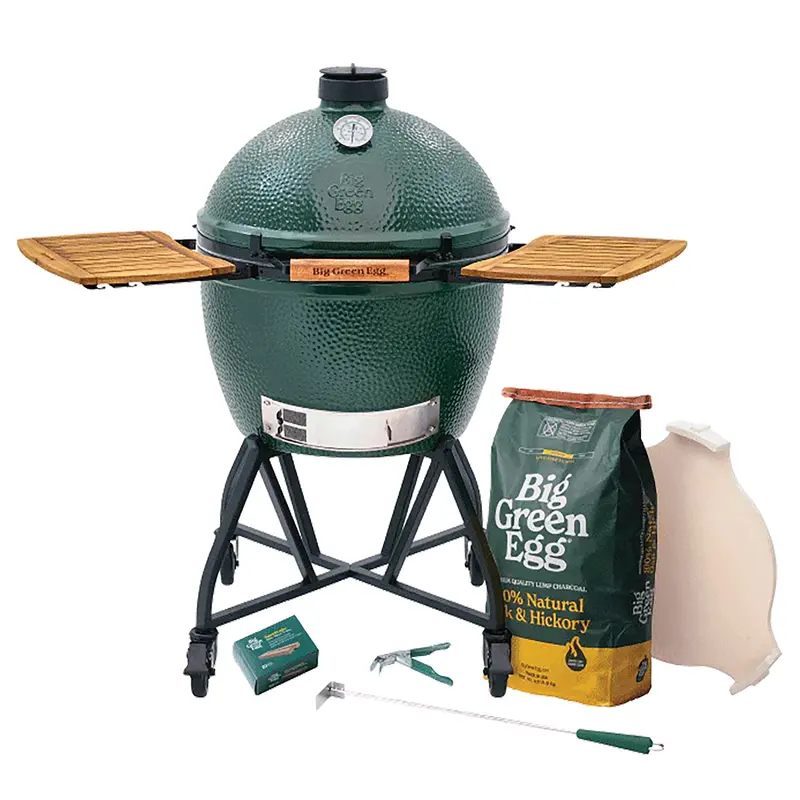 Xl Big Green Egg, Integgrated Nest, And Egg Mates Bundle 1