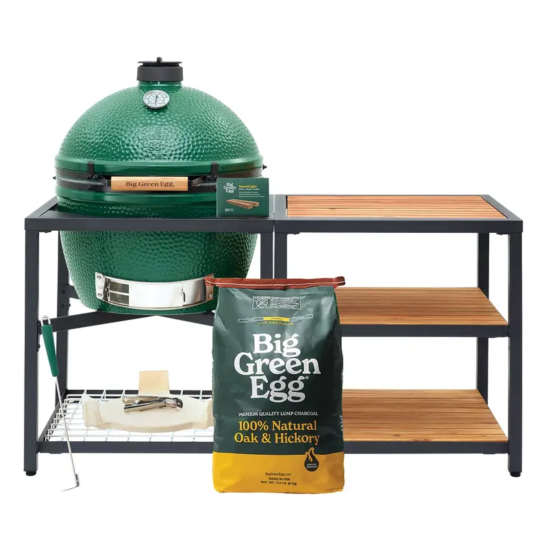 Xl Big Green Egg, Modular Nest, And Acacia Expansion Pack (3 Inserts) 1