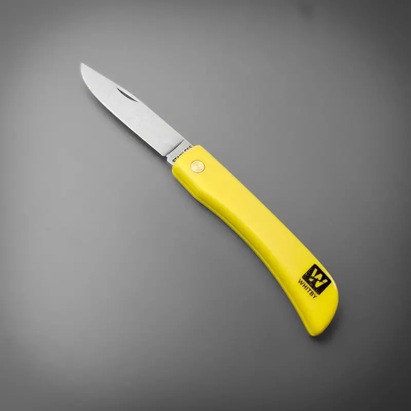 Yellow Whitby Folding Knife – Compact Everyday Carry Blade 1