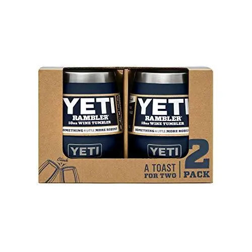 Yeti Rambler 10 Oz Vacuum-Insulated Stainless Steel Wine Tumbler – 2-Pack In Navy 1